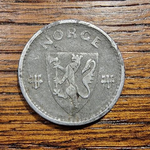 Norsk 25 Øre (1943) Okkupasjonsmynt