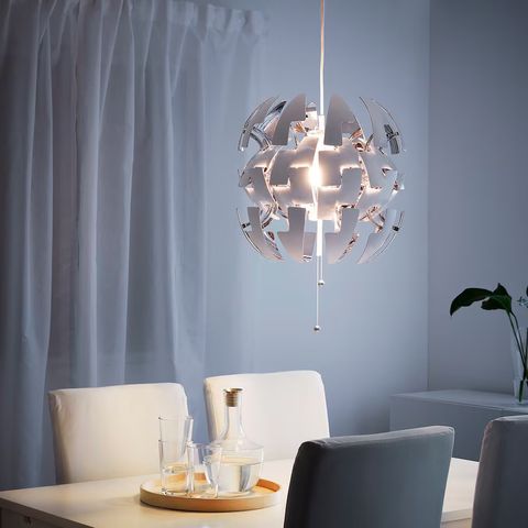 IKEA PS 2014 Taklampe, hvit/sølvfarget, 35 cm