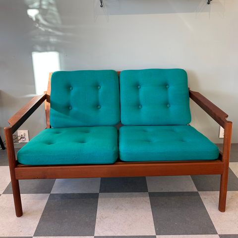 Vintage dansk sofa teak 60-tallet midcentury modern