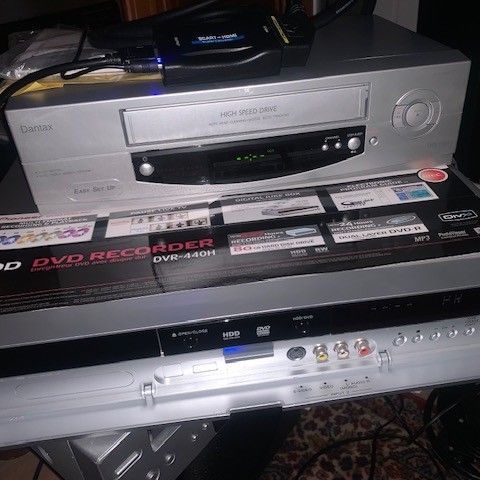 Vhs til Dvd Kopi Brenner / VHS Dantax VCR223 m/DVD R PIONEER 440H *1-Sett