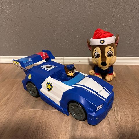 Paw Patrol Chase bil og bamse