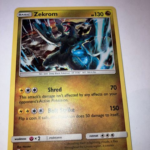 Zekrom 46/70 Holo Pokemon kort