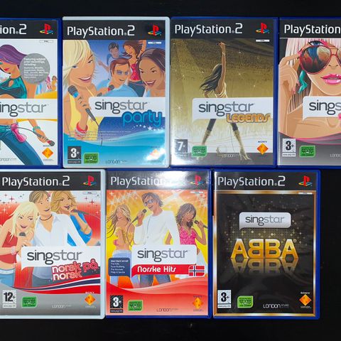 SingStar Pakke 7 Spill PS2 PlayStation 2