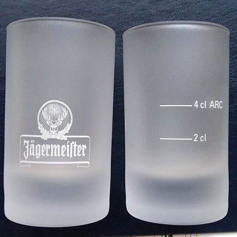 6 stk Jägermeister snapseglass.