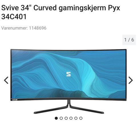 Svive 34’’  Gaming skjerm