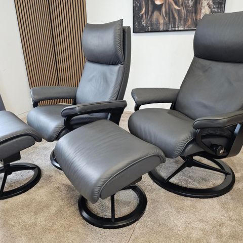 2 stk. Stressless® Aura(M) Signature lenestoler fra Ekornes: NY PRIS: 82.500,-