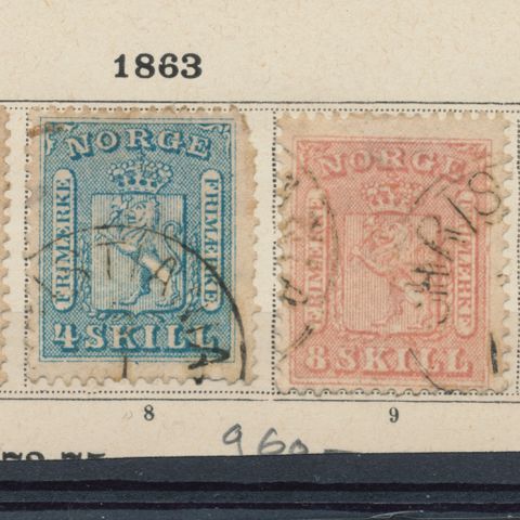 ** NK 6, 7, 8, 9, 10. Med LUX STPL CHRISTIANIA 1867. ** REF. S477