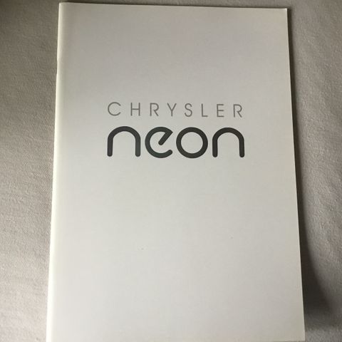 Chrysler Neon 95 mod brosjyre