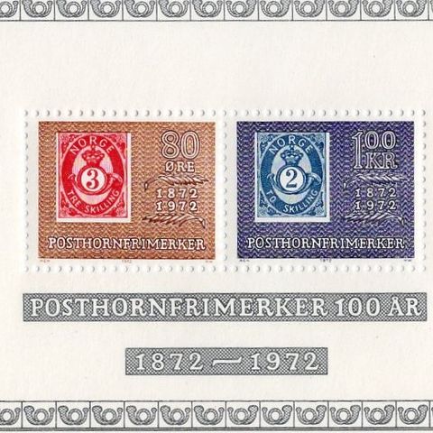 Markering av posthornfrimerkets 100-årsjubileum i 1972.