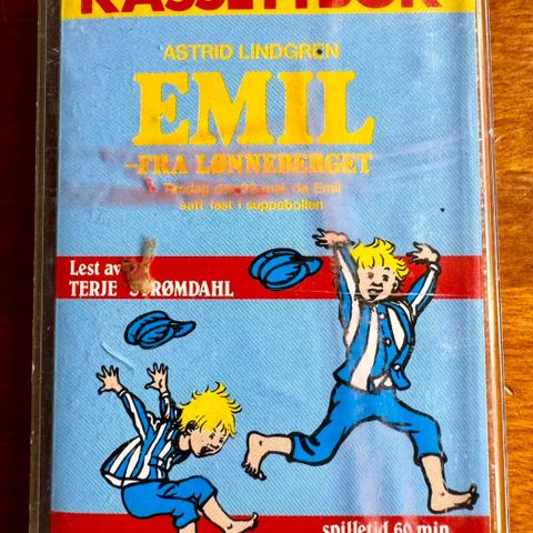 Astrid Lindgren Emil fra Lønneberget Kassett bok