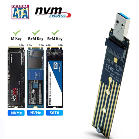 m.2 NVME SSD Adapter til USB