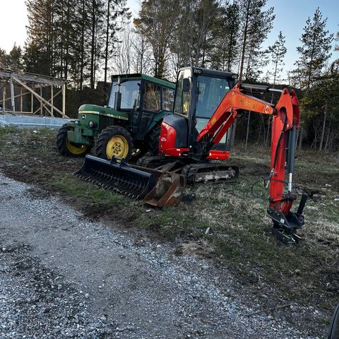 Lei en Sterk Kubota U27-4 Minigraver på 2,7 tonn!