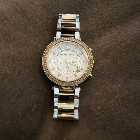 Michael kors klokke Parker gull/sølv