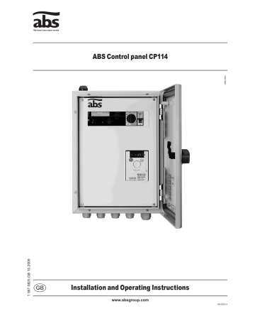 Automatikkskap type ABS CP114 for styring av en pumpe nyprisen er nok 41462..