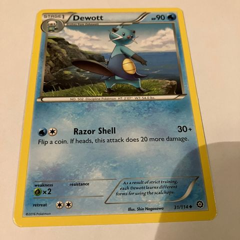 Dewott 31/114 Pokemon kort