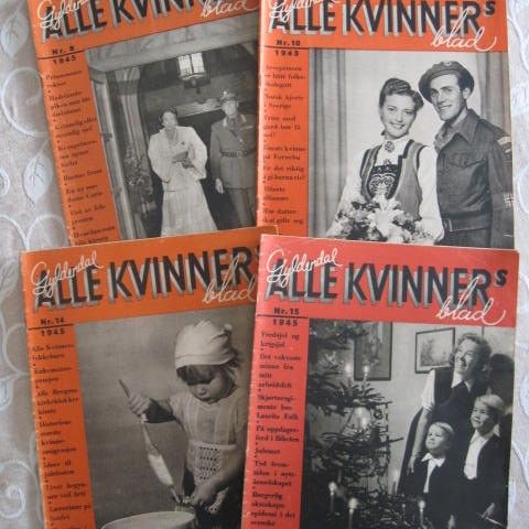 ALLE KVINNER'S - 1945 - 9 stk. Se bilder!