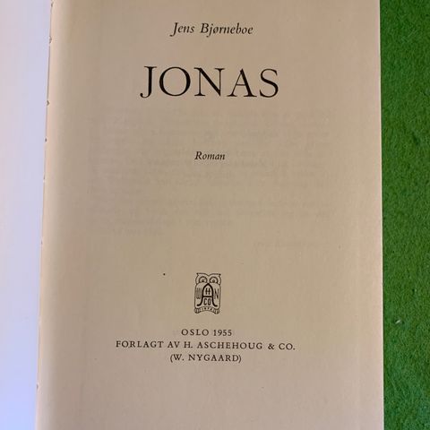 1 utgave - Jens Bjørneboe - Jonas (1955)