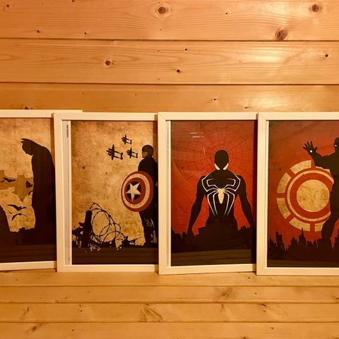 Marvel prints i Ikea rammer