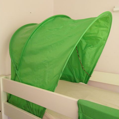 Sengetelt og sengelomme i grønn (ikea)