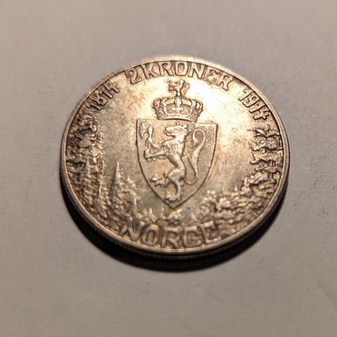 2 kroner 1914 jubileumsmynt