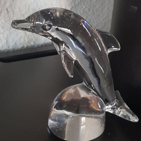 Delfin, nydelig pynt, glass