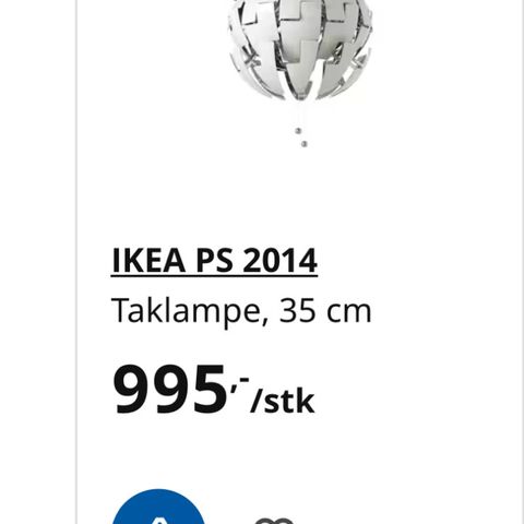 taklampe fra IKEA