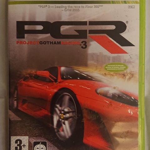 PGR Project gotham racing 3 til Xbox 360.