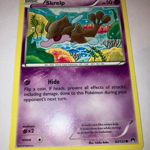 Skrelp 63/122 Pokemon kort