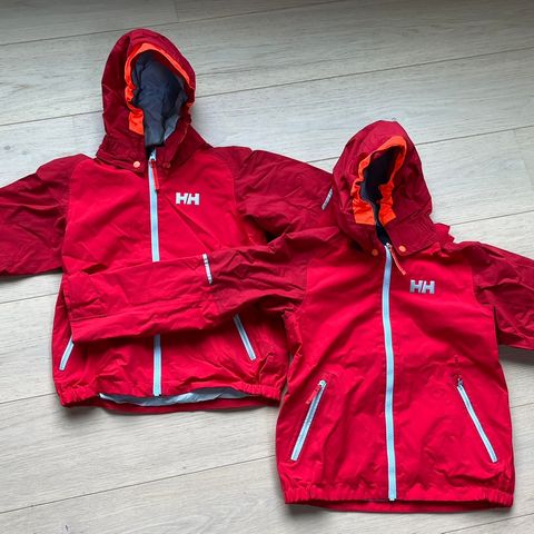 2 stk Helly Hansen skalljakke/ regnjakke str 134