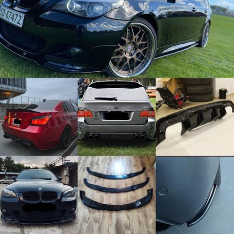 Bmw e60 e61 m5 deler leppe spoiler Sideskørte m tech diffuser frontleppe m sport