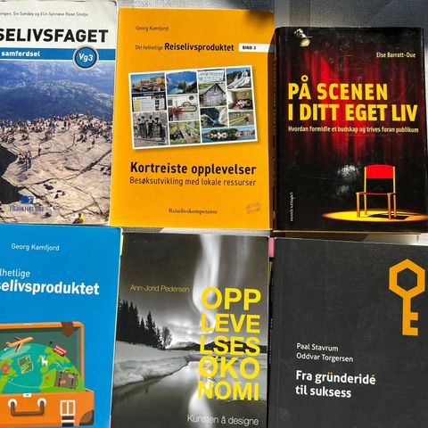 Fagbøker til Reiseliv Studium