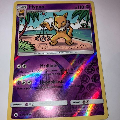Hypno 60/149 Reverse Holo Pokemon kort