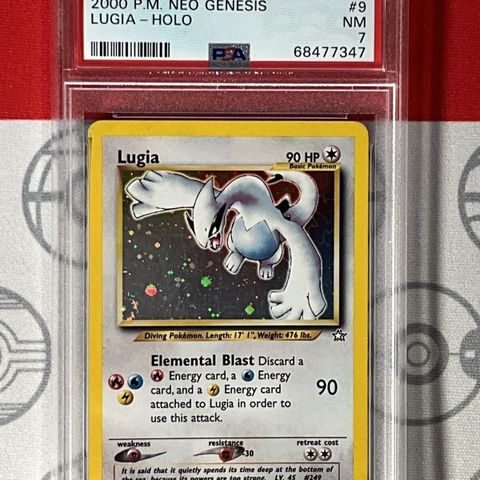 Pokemon Lugia Holo Unlimited - PSA 7 - Ønskes kjøpt!