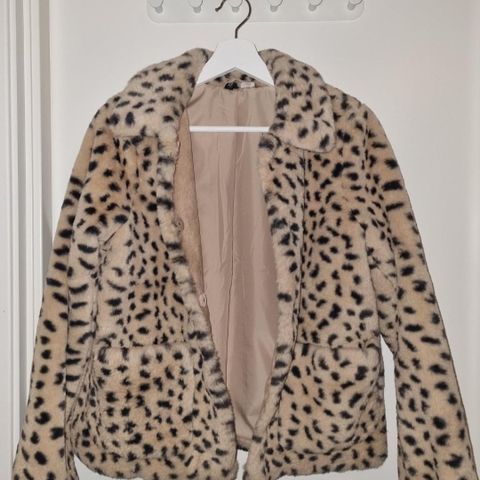 Leopard Pels Jakke Str. S