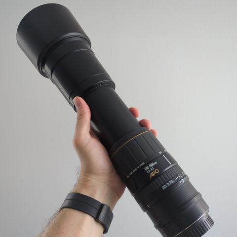 Sigma 170-500 mm 1:5-6,3 APO til Canon med tilbehør
