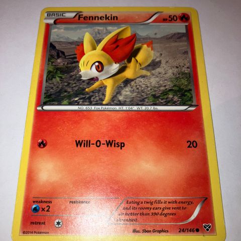 Fennekin 24/146 Pokemon kort