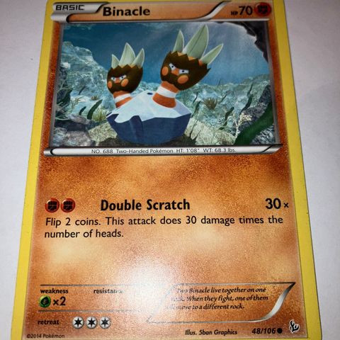 Binacle 48/106 Pokemon kort