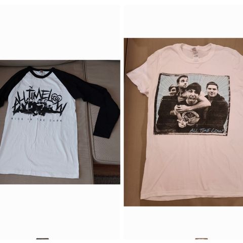 All Time Low band t-skjorte og baseball tee/topp strl S