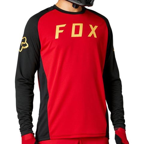 FOX Racing Defend Long Sleeve Jersey (CHILI) 2021