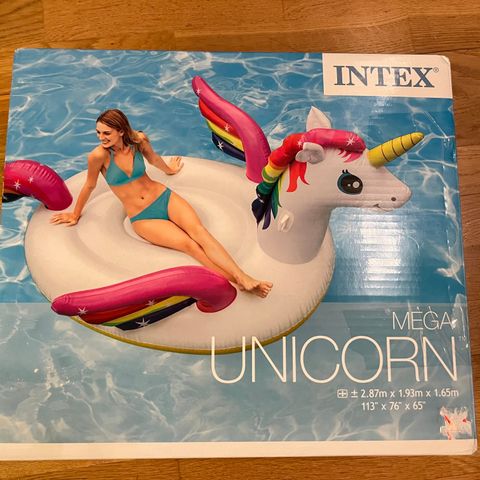 Unicorn oppblåsbar badeleke/strandleke