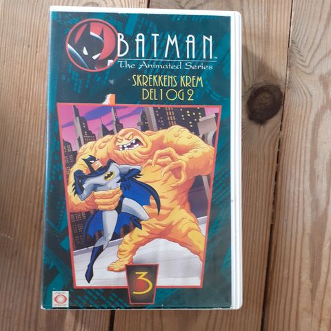 BATMAN THE ANIMATED SERIES. SKREKKENS KREM 1+2. NORSK VHS TEGNEFILM