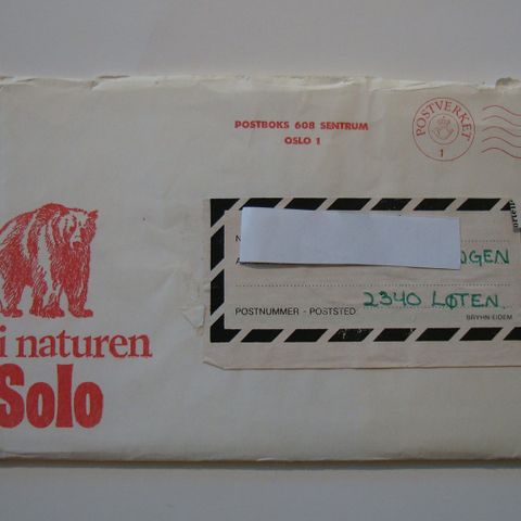 Solo . Brev og hefte fra 1974.