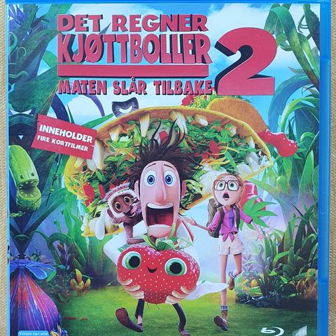 Blu-ray "Det Regner Kjøttboller 2" 💥 Kjøp 4for100,-