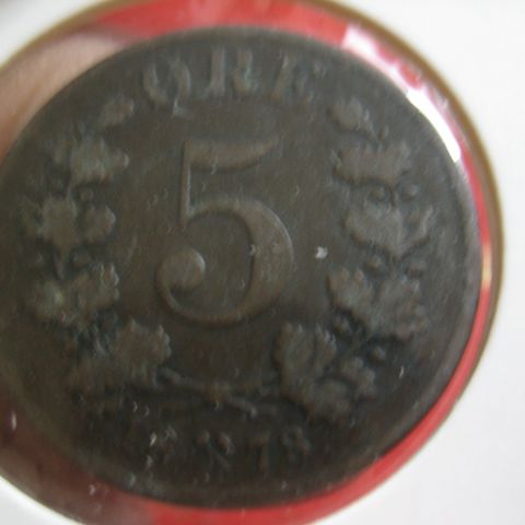 5 Øre 1878 Oscar II