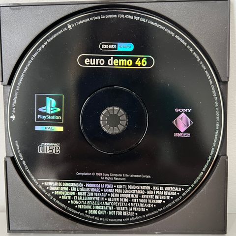 PlayStation 1 spill: Euro Demo 46 (SCED-01820)