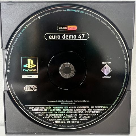 PlayStation 1 spill: Euro Demo 47 (SCED-01821)