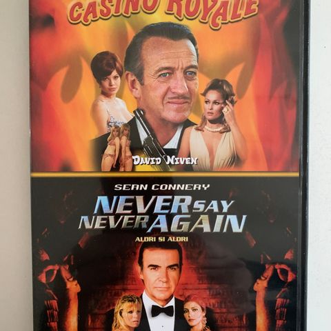 James Bond Casino Royale (1967) / Never Say Never Again (2 disker), norsk tekst