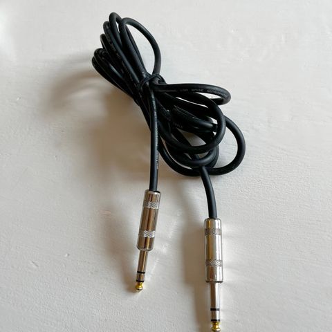 1/4" TRS til TRS - 3m kabel