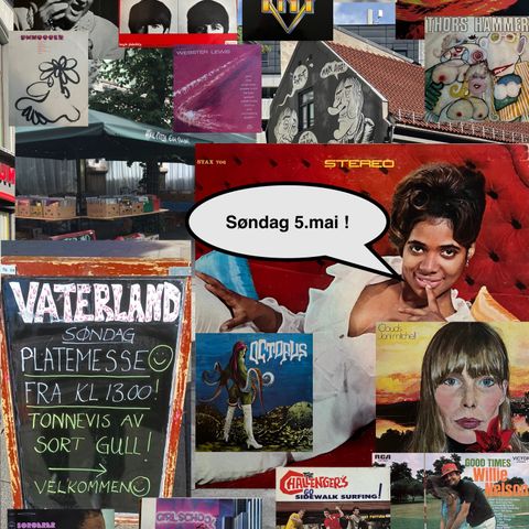 Vaterland platemesse søndag 5. mai! LP musikk CD singler vinyl plater