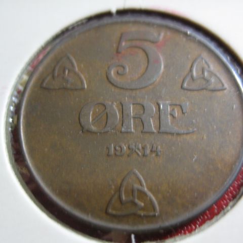 5 øre 1914 kv 0/01